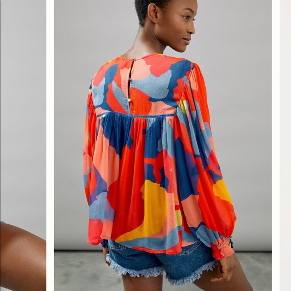 Anthropologie Miranda Peasant Blouse - Picture 2 of 13